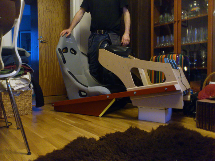 folding racing sim rig